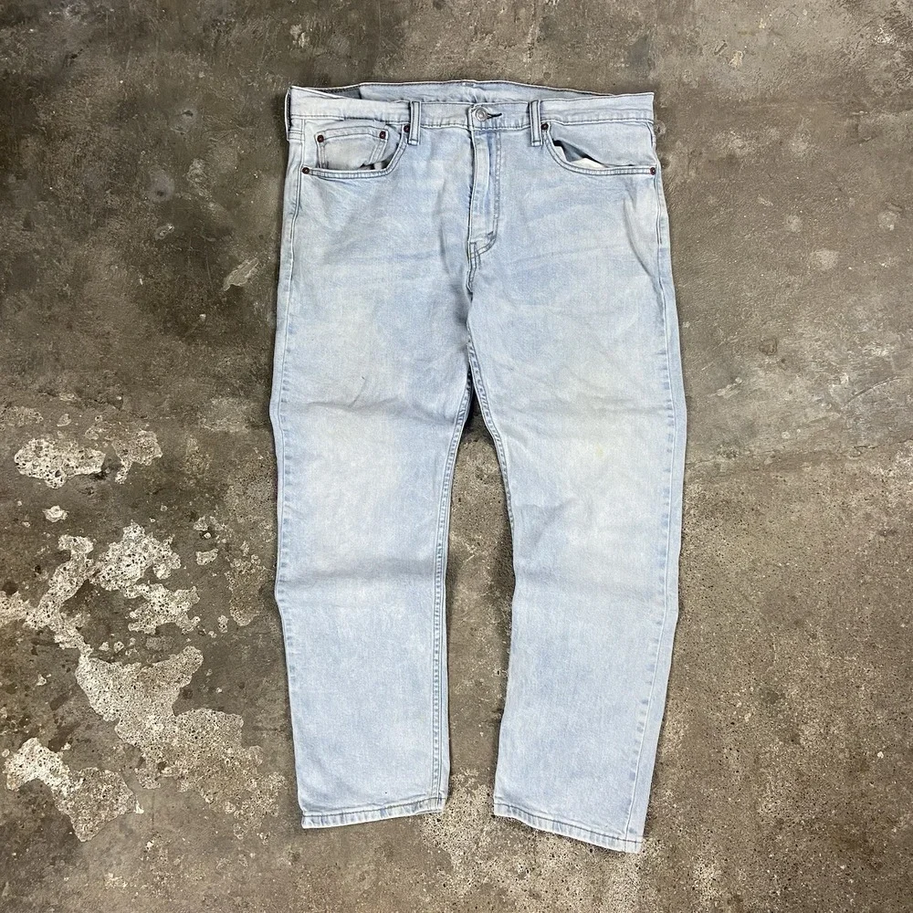 Levi's 502 Jeans Size 36x30 Blue Denim Light Wash Tapered Fit Casual